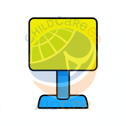 Computer screen showing yellow star - ChildCareEd