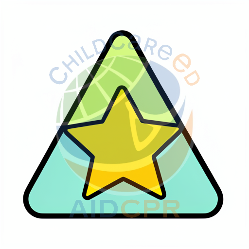 Yellow star inside green triangle