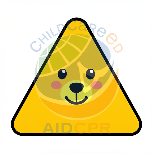 Yellow triangle face with smiling bear features - ChildCareEd