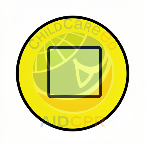 Yellow circle with green square inside