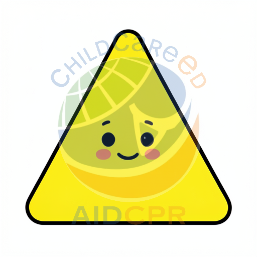 Cheerful triangular cartoon with cheeks