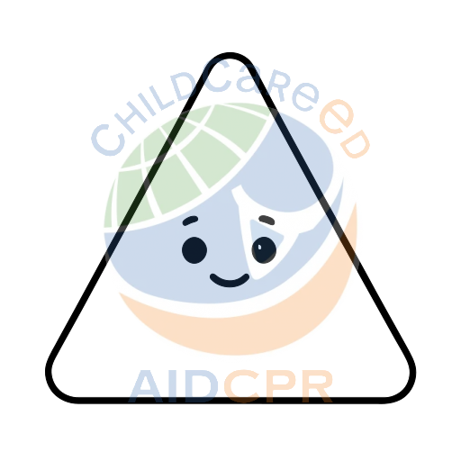 Cheerful triangular cartoon with cheeks coloring page - ChildCareEd