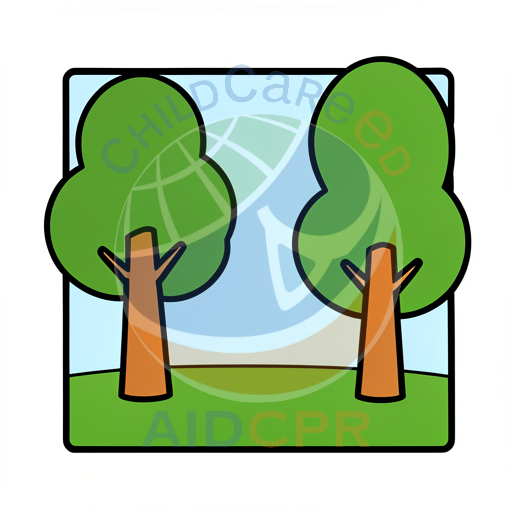 Two cartoon trees standing side by side