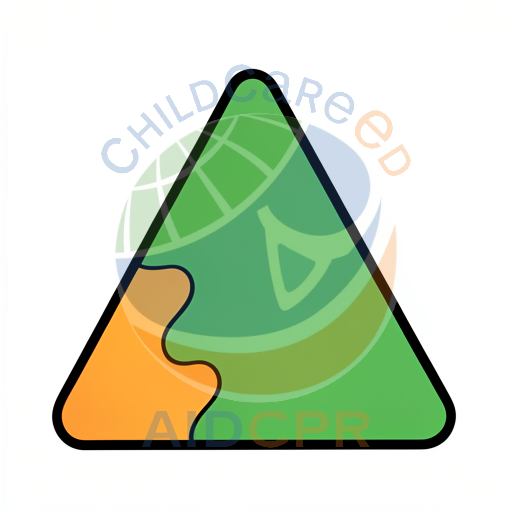 Green and orange triangle shape
