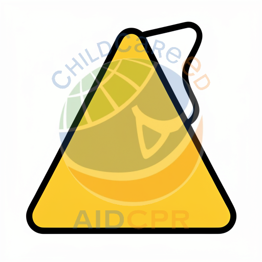 Bold yellow triangle shape with thick black border