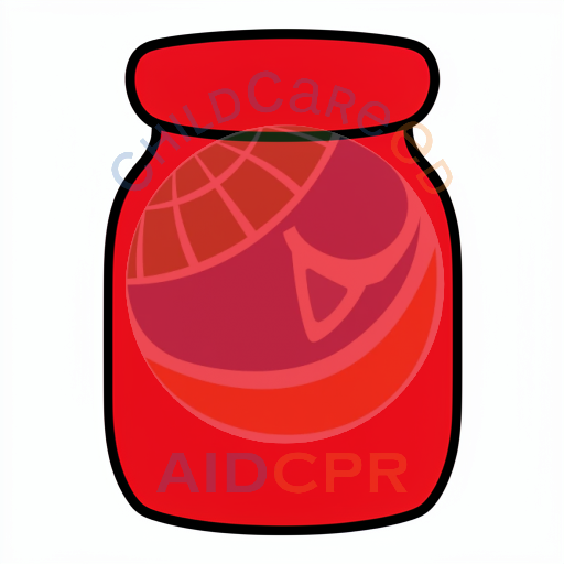 Simple red jar with rounded top