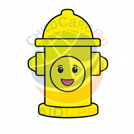 Happy yellow fire hydrant smiling