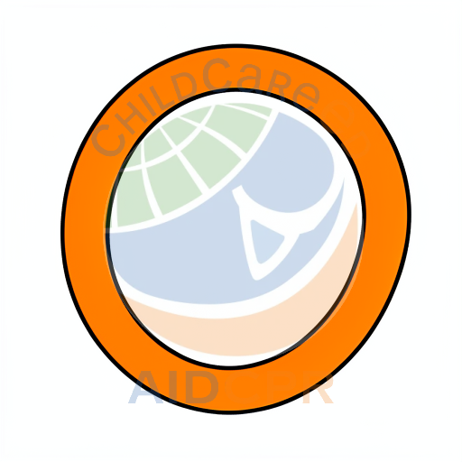 Simple orange ring on white background