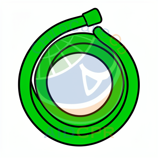 Green circular shape with a small tail