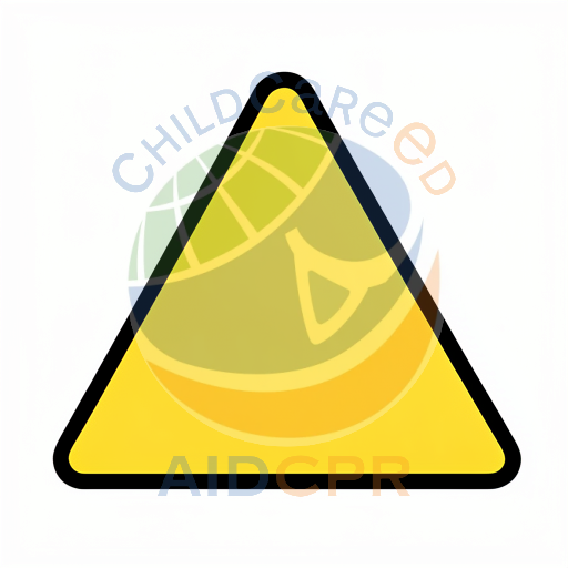 Black bordered yellow caution symbol