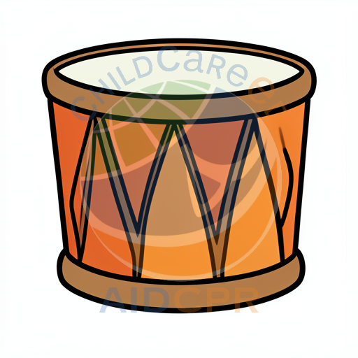 Orange drum with white drumhead