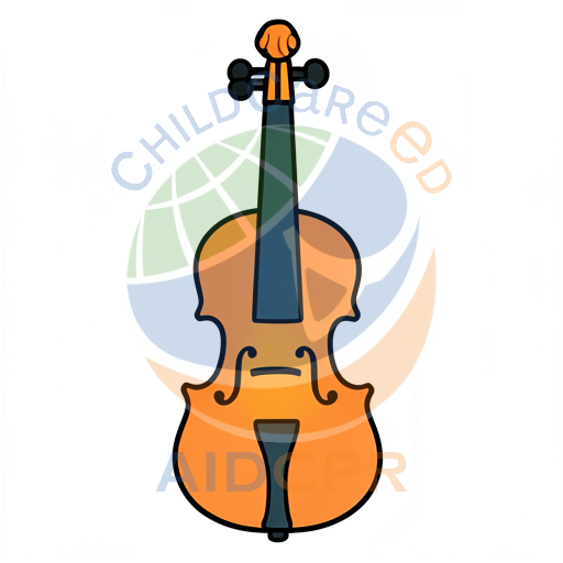 Orange Violin with Black Strings
