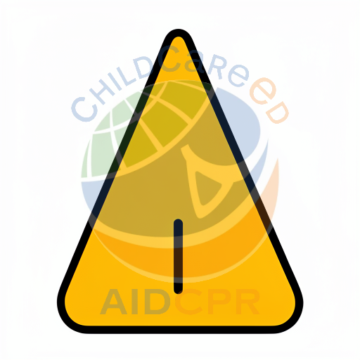 Yellow warning triangle with exclamation mark