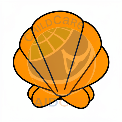 Bright orange shell with curved shape