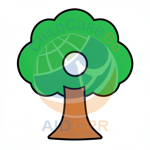 Simple cartoon tree with round canopy