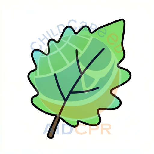 Green leaf with gradient color