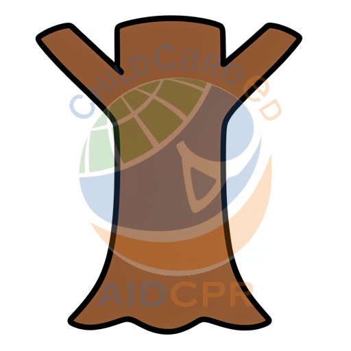 Brown tree trunk with two branches