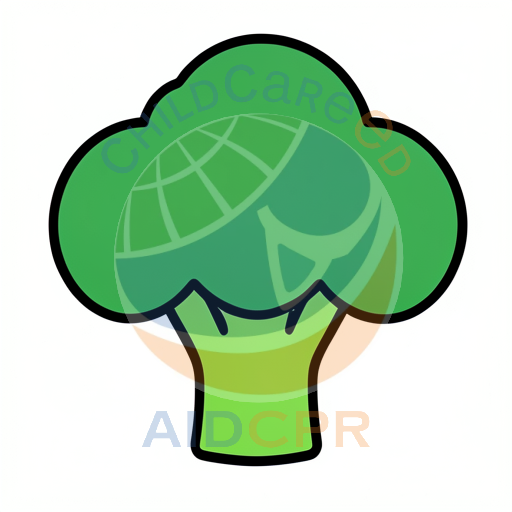 Green broccoli with thick stem