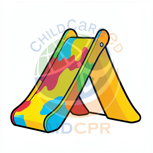 Colorful slide with rainbow patterns