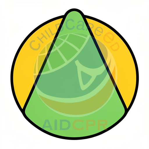 Green triangle on yellow background