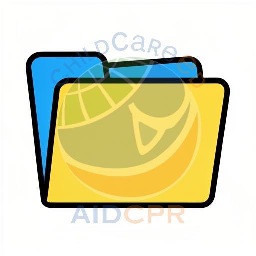 Yellow folder with blue folder inside