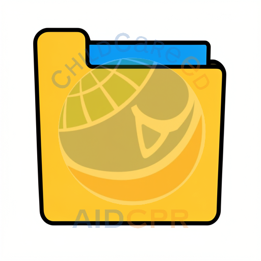 Yellow folder with blue tab open