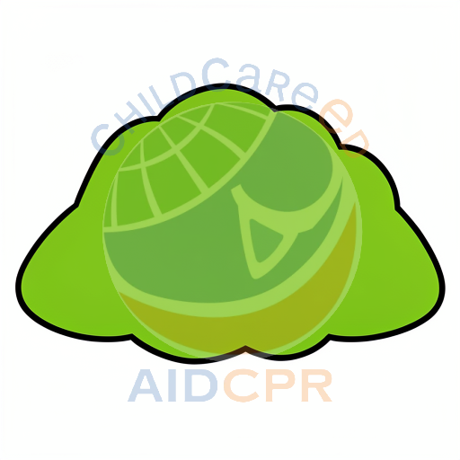 Green cloud shape with thick black outline
