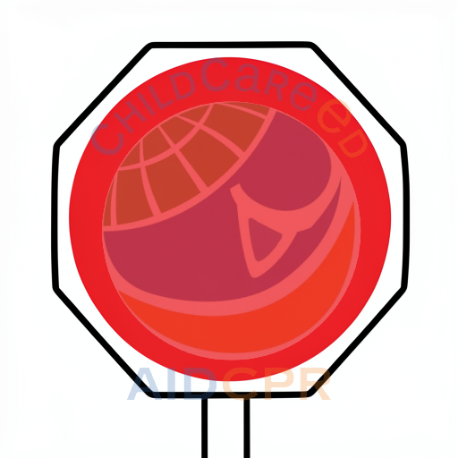 Red stop sign with octagonal border