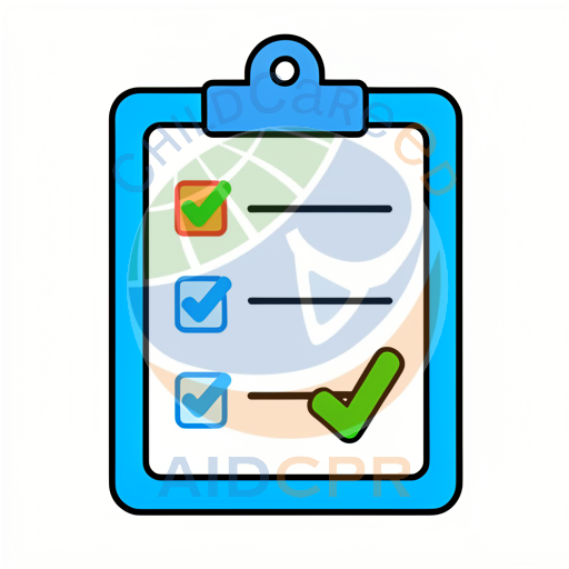 Blue clipboard with three checked tasks