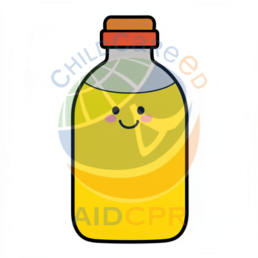 Cute bottle with cheerful expression