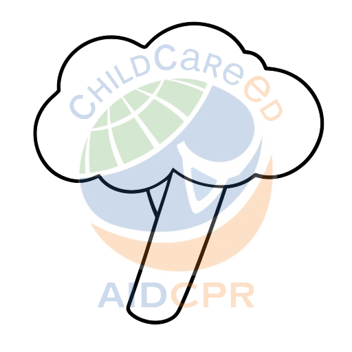 Blue cloud raining down on ground coloring page