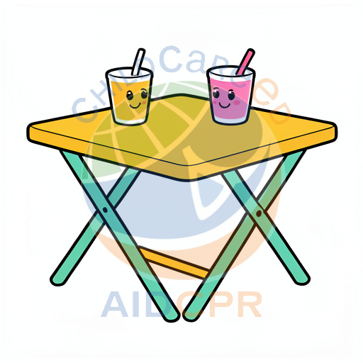 Two smiling drinks on a yellow table