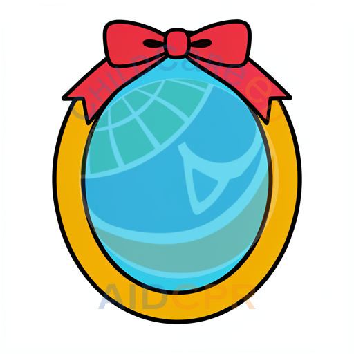 Egg decorated with red bow