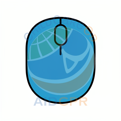 Blue computer mouse with scroll wheel dotted tracing worksheet ...