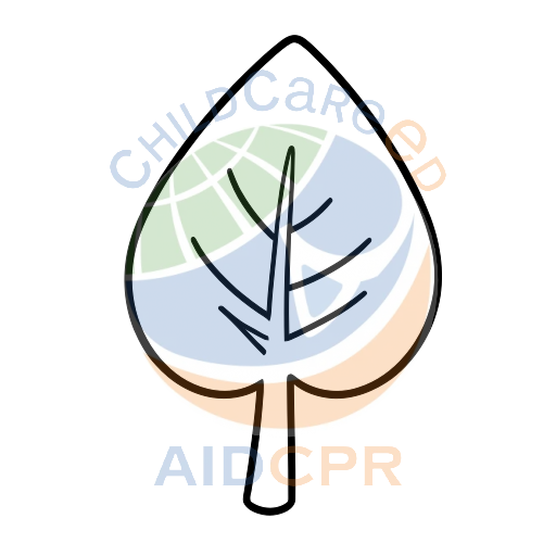 Green leaf with simple tree branch design coloring page - ChildCareEd