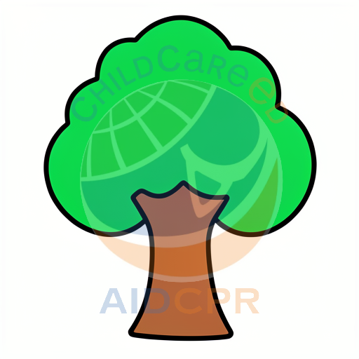 Simple cartoon tree with rounded canopy