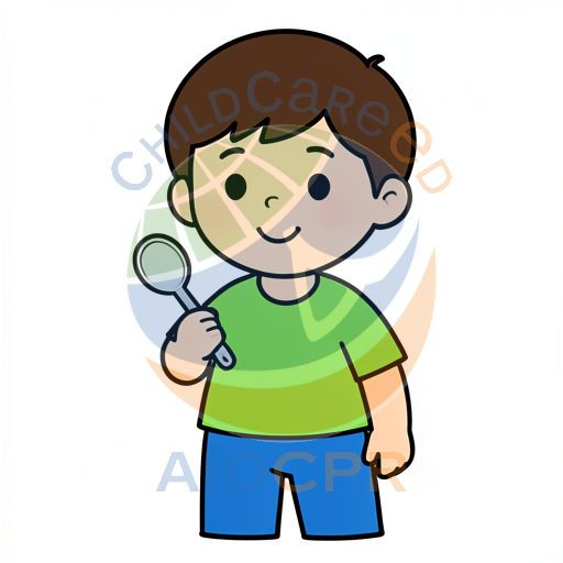 Boy smiling while holding a spoon