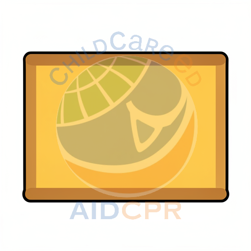 Yellow rectangle with brown border