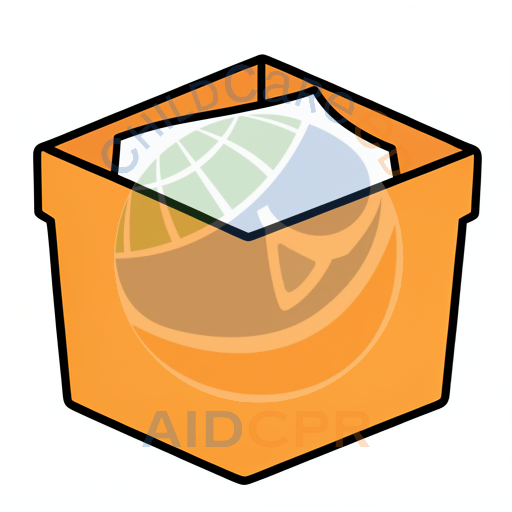 Orange hexagonal box with white lid