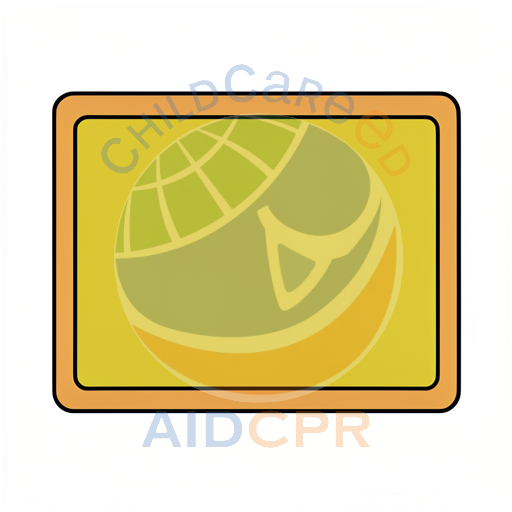 Yellow rectangle with orange border