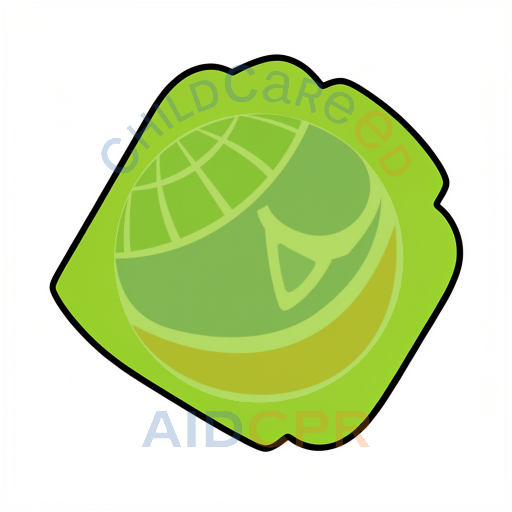 Green leaf-shaped object with bold outline