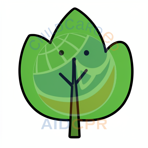 Green leafy tree with smiling face