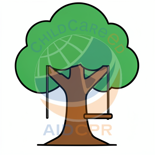 Simple green tree with brown trunk