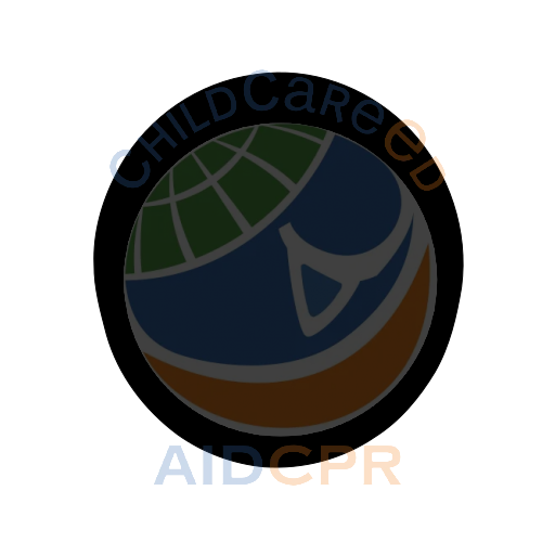 Bright blue circle surrounded by orange ring silhouette