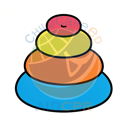 Bright layered circle stacking game