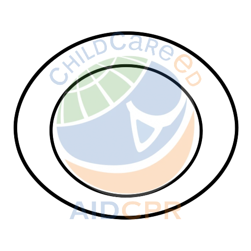 Yellow circle inside oval shape coloring page