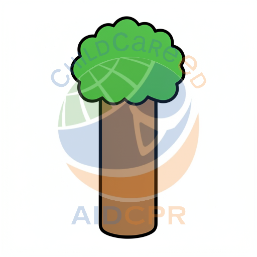 Stylized tree illustration for early learning