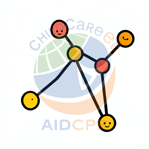 Happy faces connected in a network