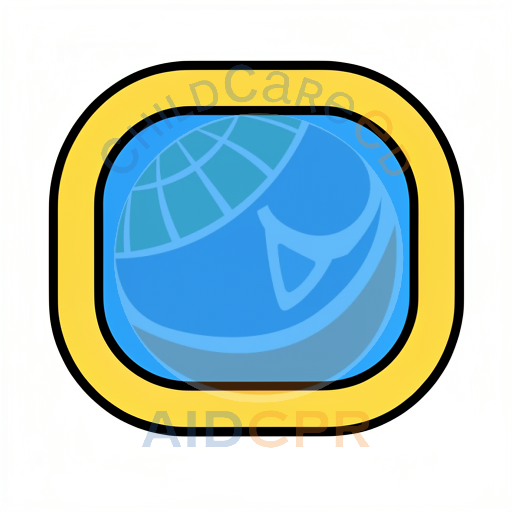 Blue square inside yellow rounded rectangle