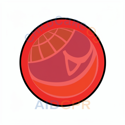 Simple red circle on white background